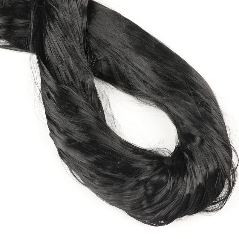 Nilon Derek Berbondong-bondong 3D Mengkilap Hitam Mentah 66